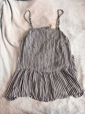 Mossimo Supply Co. Navy and White Striped Spaghetti Strap Top
